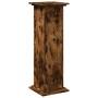 Pedestal expositor con almacenaje roble ahumado 31x30x90 cm de , Soportes para macetas - Ref: Foro24-854611, Precio: 66,27 €,...