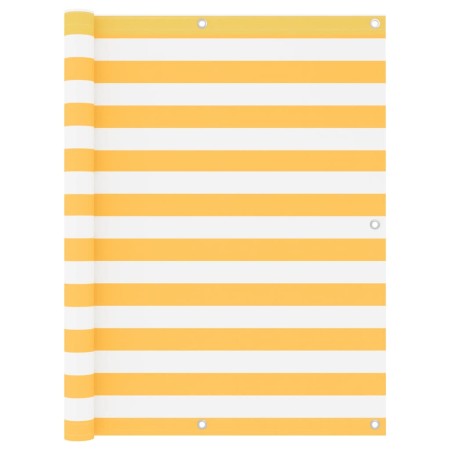 Toldo para balcón tela oxford blanco y amarillo 120x500 cm de vidaXL, Sombrillas - Ref: Foro24-134910, Precio: 22,95 €, Descu...