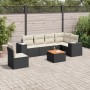 Garten-Essgruppe 7-teilig mit schwarzen Polstern aus synthetischem Rattan. von , Gartensets - Ref: Foro24-3257799, Preis: 439...