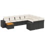 Set de sofás de jardín 10 pzas cojines ratán sintético negro by , Garden sets - Ref: Foro24-3257939, Price: 613,99 €, Discoun...