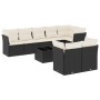 8-teiliges Gartensofa-Set und Kissen aus schwarzem Kunststoff-Rattan. von , Gartensets - Ref: Foro24-3249755, Preis: 548,71 €...