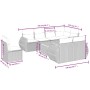 8-teiliges Gartensofa-Set mit schwarzen Polstern aus synthetischem Rattan. von , Gartensets - Ref: Foro24-3257428, Preis: 602...