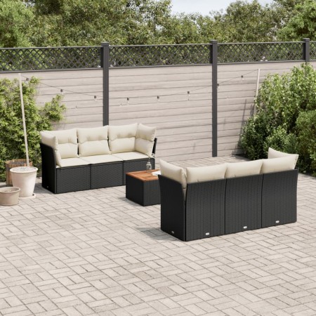 7-piece garden dining set with black synthetic rattan cushions by , Garden sets - Ref: Foro24-3255818, Price: 428,68 €, Disco...