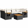 Set de comedor de jardín 7 pzas y cojines ratán sintético negro de , Conjuntos de jardín - Ref: Foro24-3259039, Precio: 453,3...