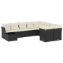 Set de sofás de jardín 10 pzas cojines ratán sintético negro de , Conjuntos de jardín - Ref: Foro24-3250025, Precio: 584,99 €...