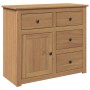 Sideboard with drawers Panama solid pine wood 93x40x80 cm by , Sideboards - Ref: Foro24-4016384, Price: 173,47 €, Discount: %