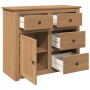 Sideboard with drawers Panama solid pine wood 93x40x80 cm by , Sideboards - Ref: Foro24-4016384, Price: 173,47 €, Discount: %