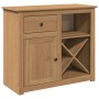 Sideboard with drawer Panama solid pine wood 93x40x80 cm by , Sideboards - Ref: Foro24-4016386, Price: 156,60 €, Discount: %