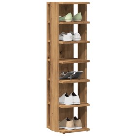 Shoe cabinet made of engineered oak wood, artisan crafted, 28x27x102 cm. by , Shoe racks and shoe organizers - Ref: Foro24-85...