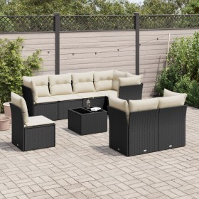 8-teiliges Gartensofa-Set mit schwarzen Polstern aus synthetischem Rattan. von , Gartensets - Ref: Foro24-3249775, Preis: 548...