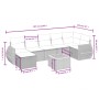 8-teiliges Gartensofa-Set und Kissen aus schwarzem Kunststoff-Rattan. von , Gartensets - Ref: Foro24-3265067, Preis: 525,66 €...