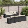 8-teiliges Gartensofa-Set und Kissen aus schwarzem Kunststoff-Rattan. von , Gartensets - Ref: Foro24-3254683, Preis: 608,76 €...