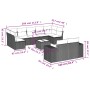 Garden sofa set 10 pieces with black synthetic rattan cushions by , Garden sets - Ref: Foro24-3223025, Price: 649,75 €, Disco...