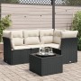 Set de muebles de jardín 5 pzas y cojines ratán sintético negro von , Gartensets - Ref: Foro24-3249425, Preis: 321,99 €, Raba...