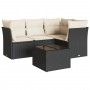 Set de muebles de jardín 5 pzas y cojines ratán sintético negro von , Gartensets - Ref: Foro24-3249425, Preis: 321,99 €, Raba...