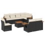 8-piece garden sofa set and black synthetic rattan cushions by , Garden sets - Ref: Foro24-3227008, Price: 644,65 €, Discount: %