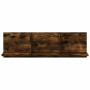 Wall-mounted furniture made of smoked oak engineered wood, 100x16.5x30 cm. by , Shelves and shelves - Ref: Foro24-854863, Pri...