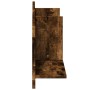 Wall-mounted furniture made of smoked oak engineered wood, 100x16.5x30 cm. by , Shelves and shelves - Ref: Foro24-854863, Pri...