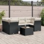 7-piece garden dining set with black synthetic rattan cushions by , Garden sets - Ref: Foro24-3249105, Price: 437,86 €, Disco...