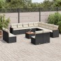 Garden furniture set, 14 pieces with black synthetic rattan cushions. by , Garden sets - Ref: Foro24-3258892, Price: 796,53 €...