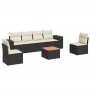 7-piece garden dining set with black synthetic rattan cushions by , Garden sets - Ref: Foro24-3257722, Price: 415,65 €, Disco...