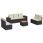 Set de sofás de jardín 8 piezas y cojines ratán sintético negro by , Garden sets - Ref: Foro24-3257729, Price: 450,99 €, Disc...