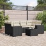 7-piece garden dining set with black synthetic rattan cushions by , Garden sets - Ref: Foro24-3254653, Price: 480,24 €, Disco...