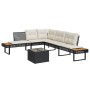 Garden sofa set 2 pieces with PE rattan cushions and black glass by , Garden sets - Ref: Foro24-3277493, Price: 403,17 €, Dis...