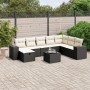 8-teiliges Gartensofa-Set und Kissen aus schwarzem Kunststoff-Rattan. von , Gartensets - Ref: Foro24-3264522, Preis: 576,06 €...