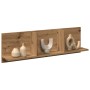 Engineered oak wood wall-mounted furniture, Artisian model, 100x16.5x30 cm by , Shelves and shelves - Ref: Foro24-854867, Pri...