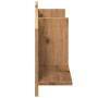 Engineered oak wood wall-mounted furniture, Artisian model, 100x16.5x30 cm by , Shelves and shelves - Ref: Foro24-854867, Pri...