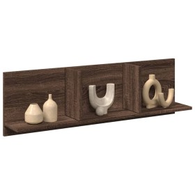 Wall-mounted engineered wood furniture, brown oak, 100x16.5x30 cm by , Shelves and shelves - Ref: Foro24-854865, Price: 39,52...