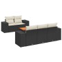 6-piece garden sofa set with black synthetic rattan cushions by , Garden sets - Ref: Foro24-3257659, Price: 454,56 €, Discoun...