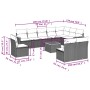 Garden sofa set 11 pieces and black synthetic rattan cushions by , Garden sets - Ref: Foro24-3258479, Price: 606,94 €, Discou...