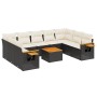 Garden sofa set 10 pieces with black synthetic rattan cushions by , Garden sets - Ref: Foro24-3227120, Price: 617,57 €, Disco...