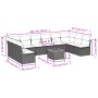 Garden sofa set 11 pieces and black synthetic rattan cushions by , Garden sets - Ref: Foro24-3256126, Price: 564,61 €, Discou...