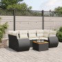 Garten-Essgruppe 7-teilig mit schwarzen Polstern aus synthetischem Rattan von , Gartensets - Ref: Foro24-3257232, Preis: 461,...