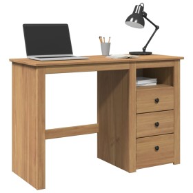 Panama solid pine wood desk 112x45x75 cm by , Desks - Ref: Foro24-4016389, Price: 154,99 €, Discount: %