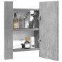 Armario de baño con espejo LED madera gris hormigón 40x12x45 cm de , Tocadores de baño - Ref: Foro24-856278, Precio: 49,73 €,...