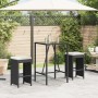 High garden bar stools with 2 black PE rattan cushions by , Garden chairs - Ref: Foro24-368686, Price: 130,27 €, Discount: %