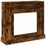 Kaminumrandung aus geräucherter Eichen-Ingenieurholz 100x30x87,5cm. von , Zubehör für Holzöfen und Kamine - Ref: Foro24-85456...