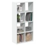 Wooden engineering white divider bookcase 69.5x29x137.5 cm by , Bookcases and shelves - Ref: Foro24-858021, Price: 86,13 €, D...