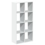 Wooden engineering white divider bookcase 69.5x29x137.5 cm by , Bookcases and shelves - Ref: Foro24-858021, Price: 86,13 €, D...