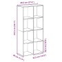 Wooden engineering white divider bookcase 69.5x29x137.5 cm by , Bookcases and shelves - Ref: Foro24-858021, Price: 86,13 €, D...