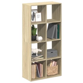 Wooden room divider bookcase in Sonoma oak engineering 69.5x29x137.5cm by , Bookcases and shelves - Ref: Foro24-858023, Price...