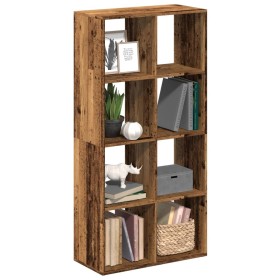 Aged engineering wood divider bookcase 69.5x29x137.5 cm by , Bookcases and shelves - Ref: Foro24-858028, Price: 83,99 €, Disc...