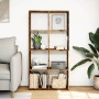 Aged engineering wood divider bookcase 69.5x29x137.5 cm by , Bookcases and shelves - Ref: Foro24-858028, Price: 83,80 €, Disc...