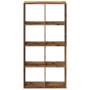 Aged engineering wood divider bookcase 69.5x29x137.5 cm by , Bookcases and shelves - Ref: Foro24-858028, Price: 83,80 €, Disc...