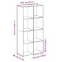 Aged engineering wood divider bookcase 69.5x29x137.5 cm by , Bookcases and shelves - Ref: Foro24-858028, Price: 83,80 €, Disc...