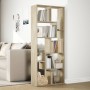 Wooden room divider bookcase in Sonoma oak engineering 67x25x161.5 cm by , Bookcases and shelves - Ref: Foro24-858077, Price:...